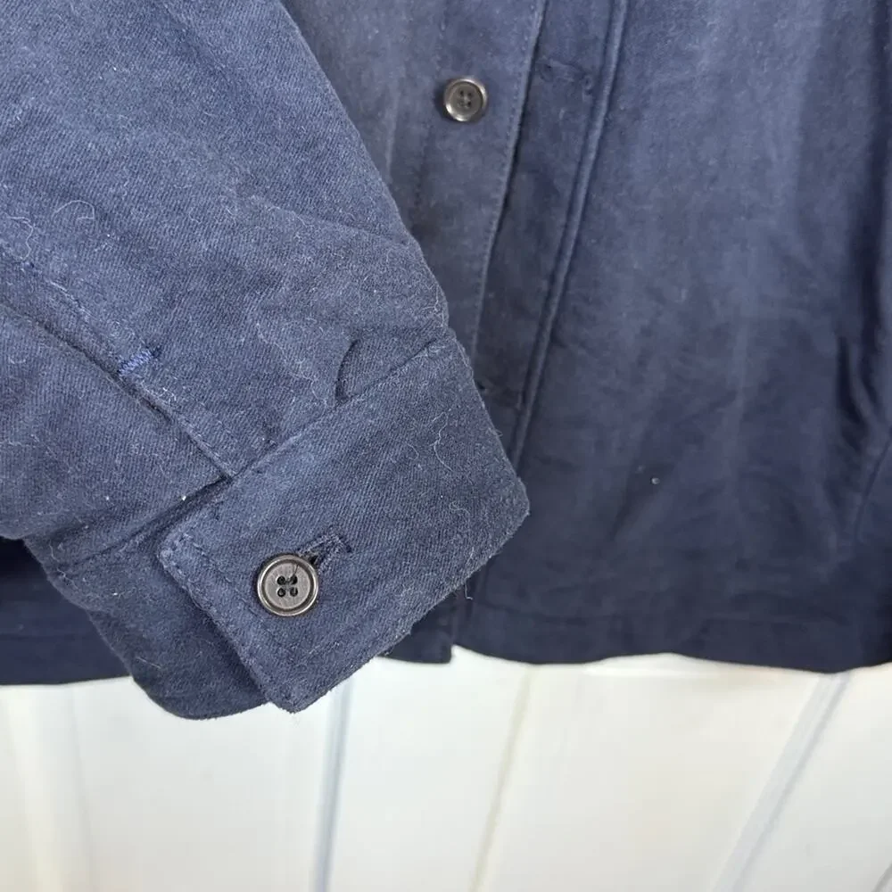 Banana Republic Men’s Navy Moleskin Long-Sleeve Shacket Jacket M-356 Sz L